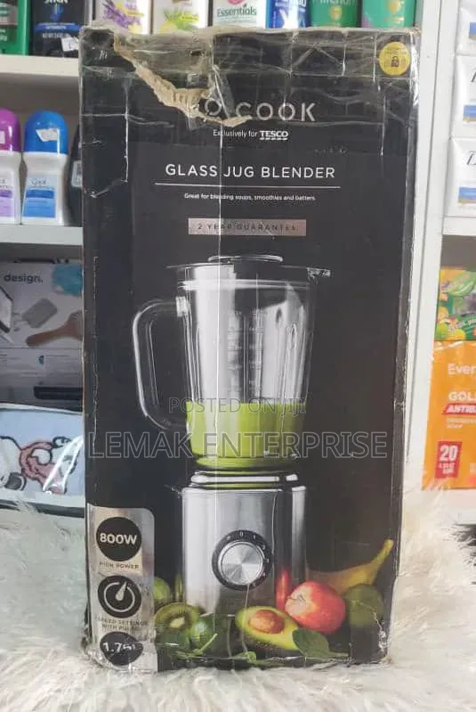 Tesco Go Cook Glass Jug Blender 800W and 1.75L From UK