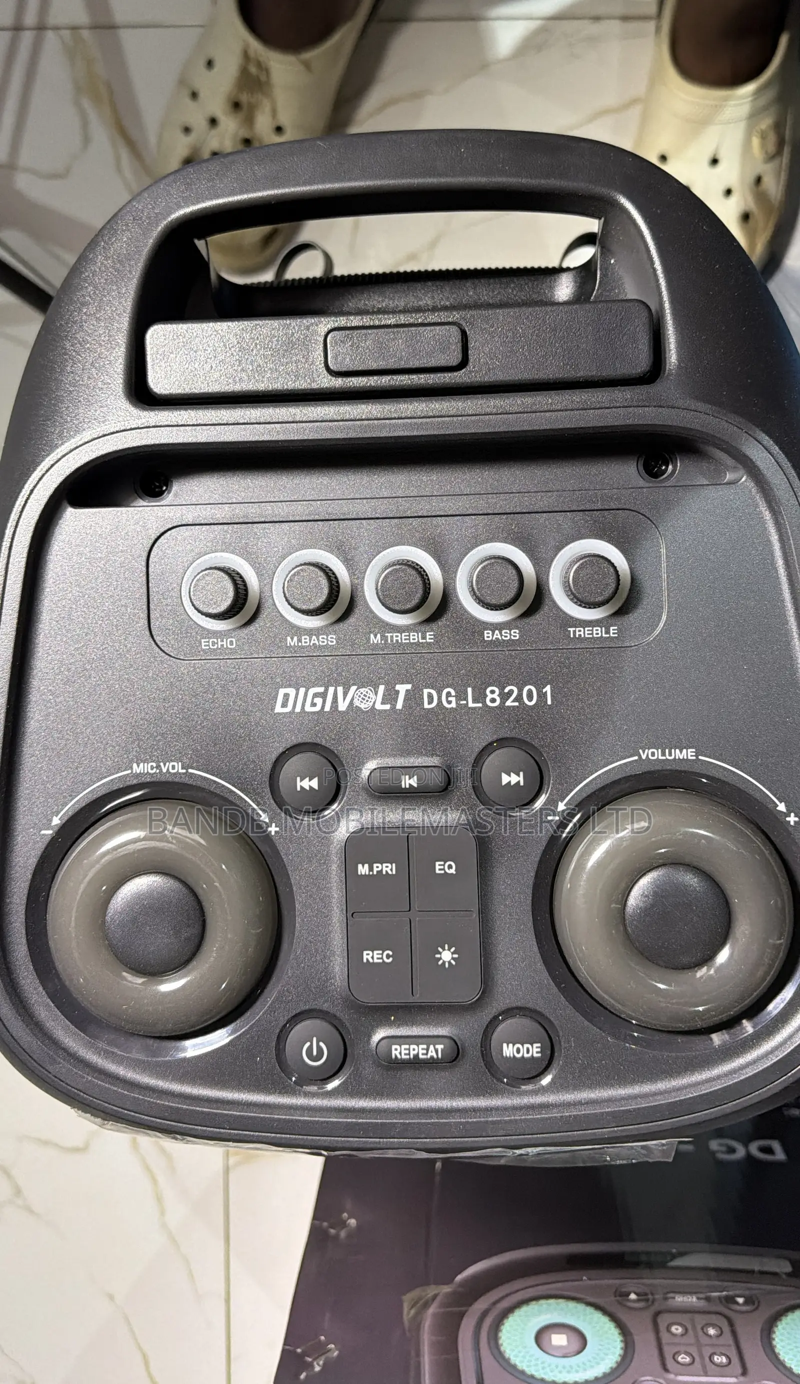 DIGIVOLT DG-L8201 Party Speaker 8”×2 – Bluetooth, Karaoke, RGB Lights