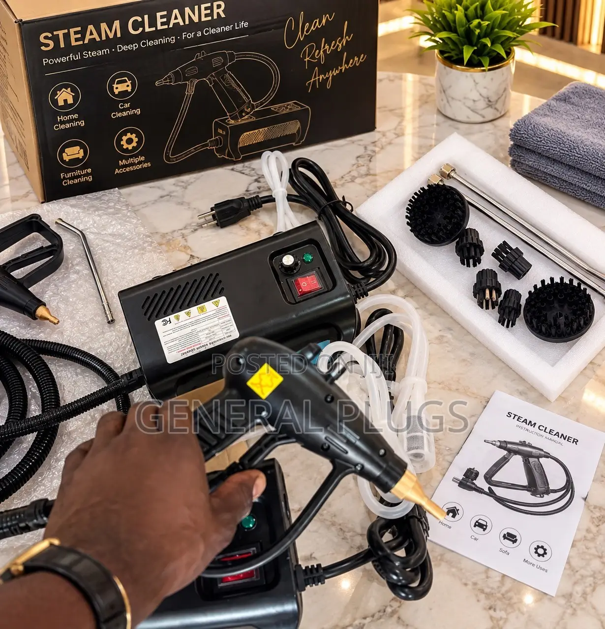 Heavy Duty High Temperature Deep Steamer Cleaner for Cars, AC, Kitchen