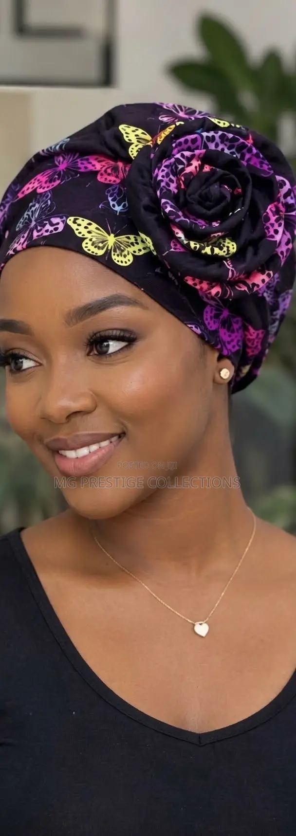 Women's Colorful Butterfly Print Flower Knot Headwrap