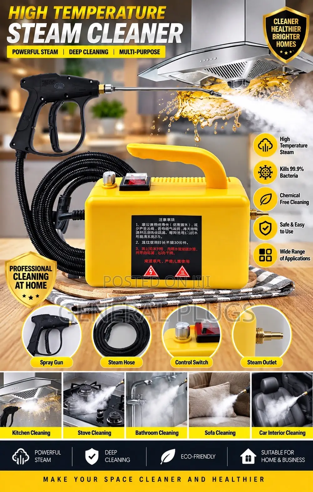 Professional Stream Deep Cleaning for Cars , AC , Kitchen ,Windows Etc