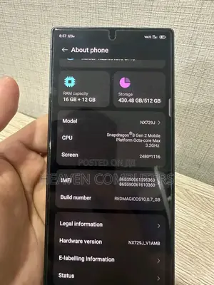 ZTE nubia RedMagic 8 Pro 512 GB Black