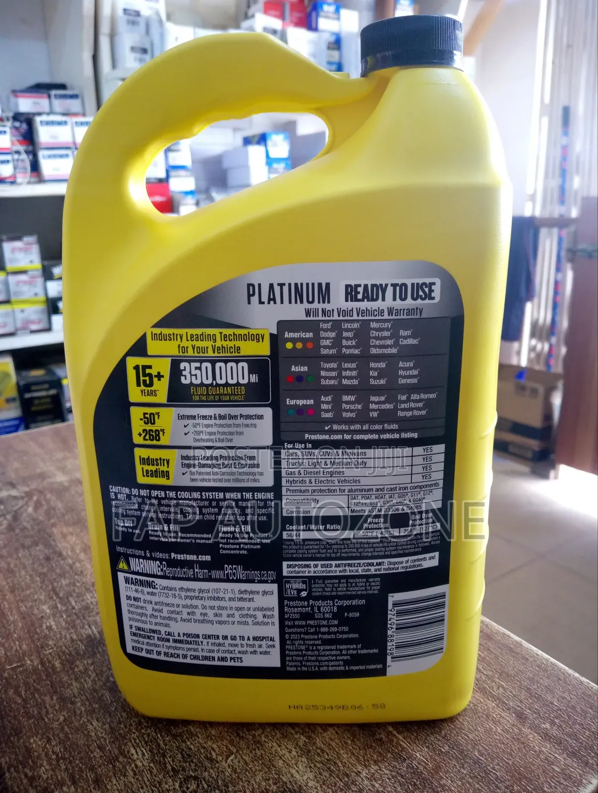 Superior Prestone Platinum Coolant Antifreeze for All Cars From USA