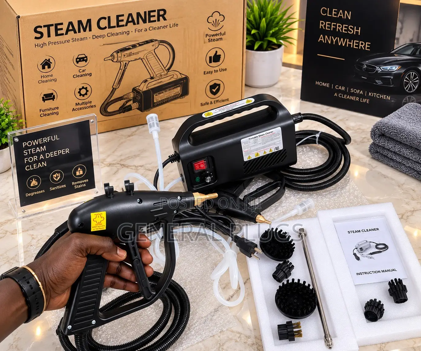 Original High Temperature Steam Cleaner for Cars ,AC,kitchen,bathrooms