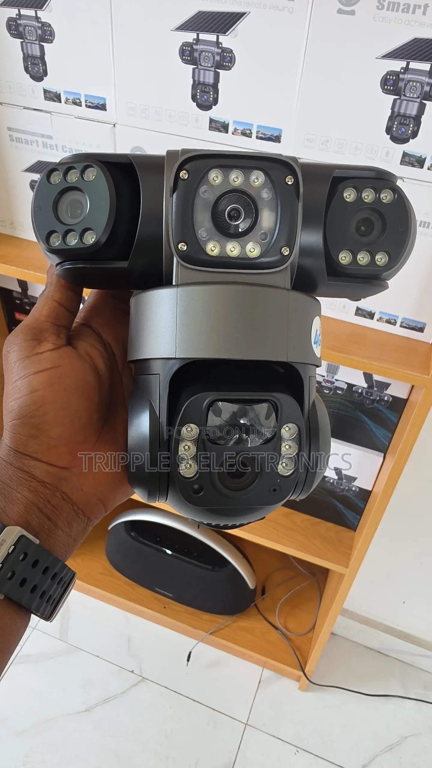 3-Lens 4G Solar PTZ Security Camera