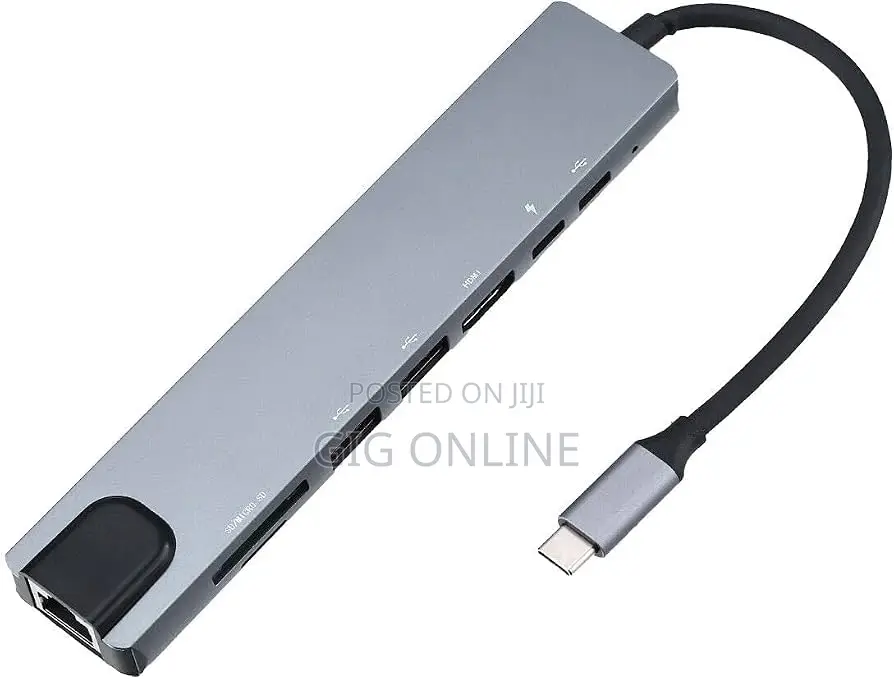USB-C 8-in-1 Hub Adapter for Laptop