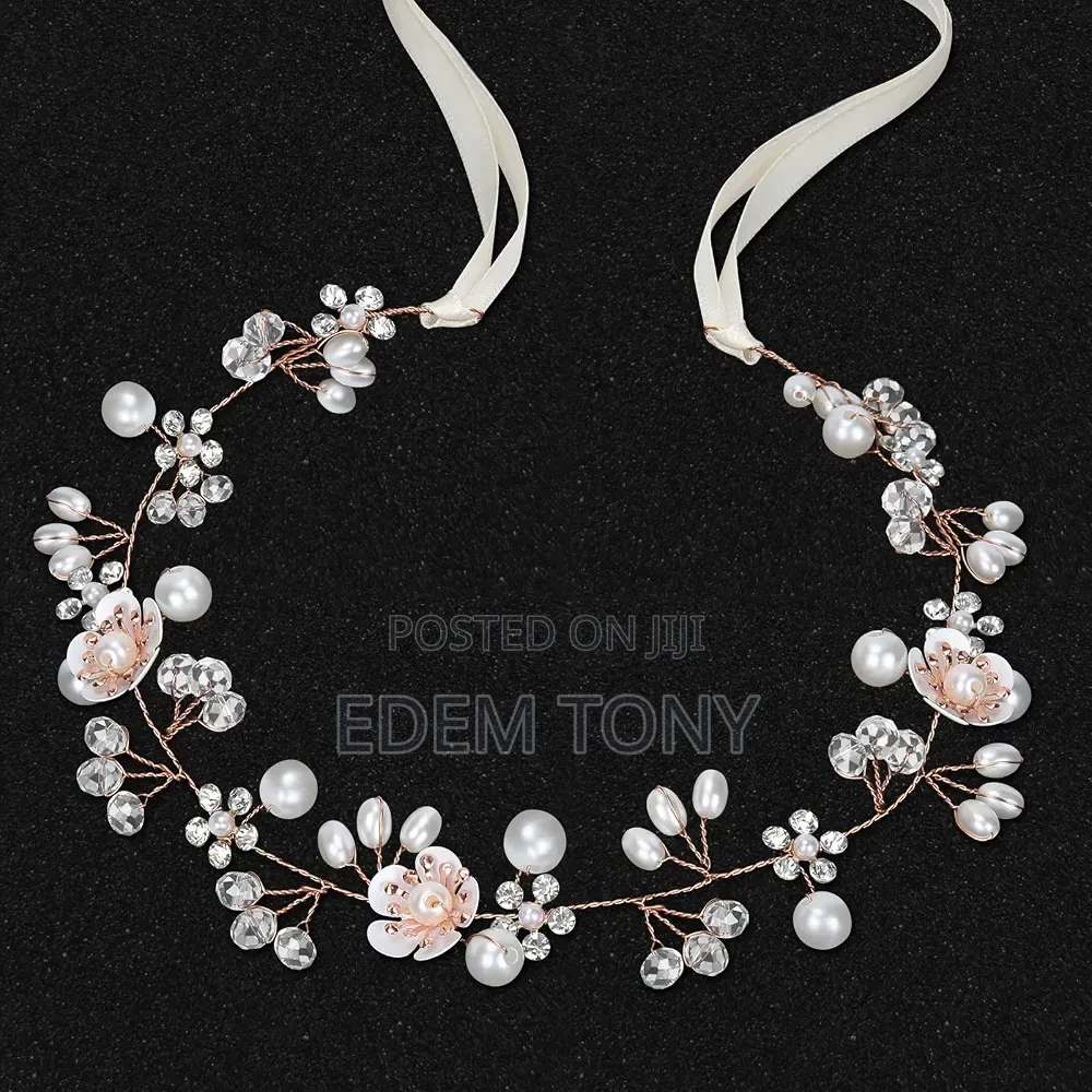 Elegant Bridal/Flower Girl Hair Vine Adorned With Delicate Faux Pearls