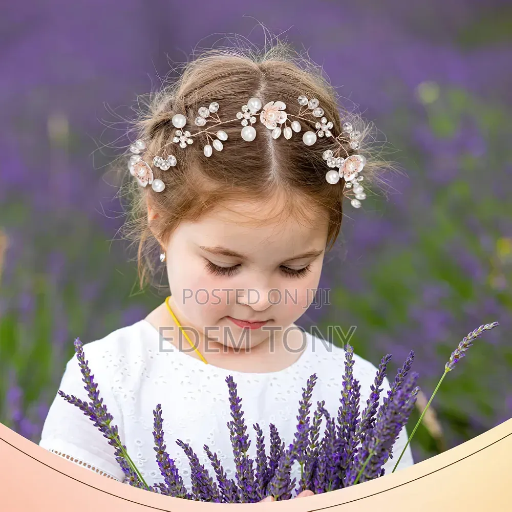 Elegant Bridal/Flower Girl Hair Vine Adorned With Delicate Faux Pearls