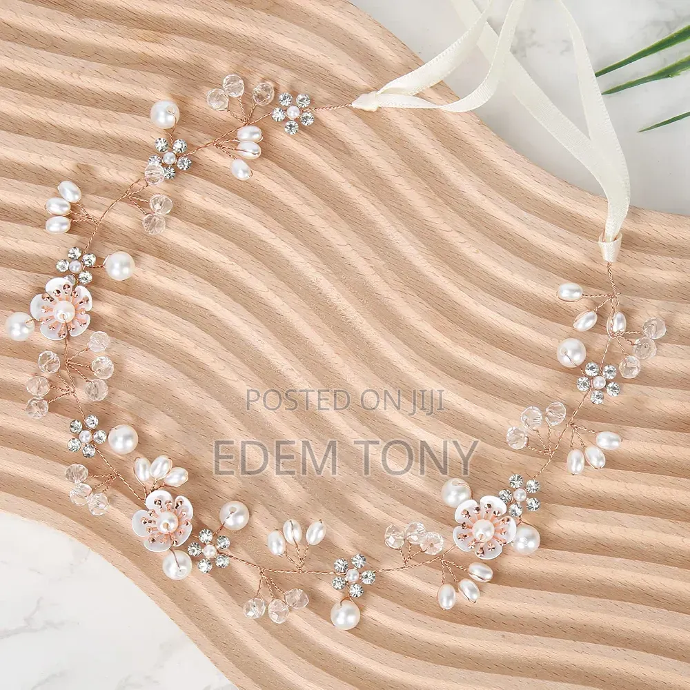 Elegant Bridal/Flower Girl Hair Vine Adorned With Delicate Faux Pearls