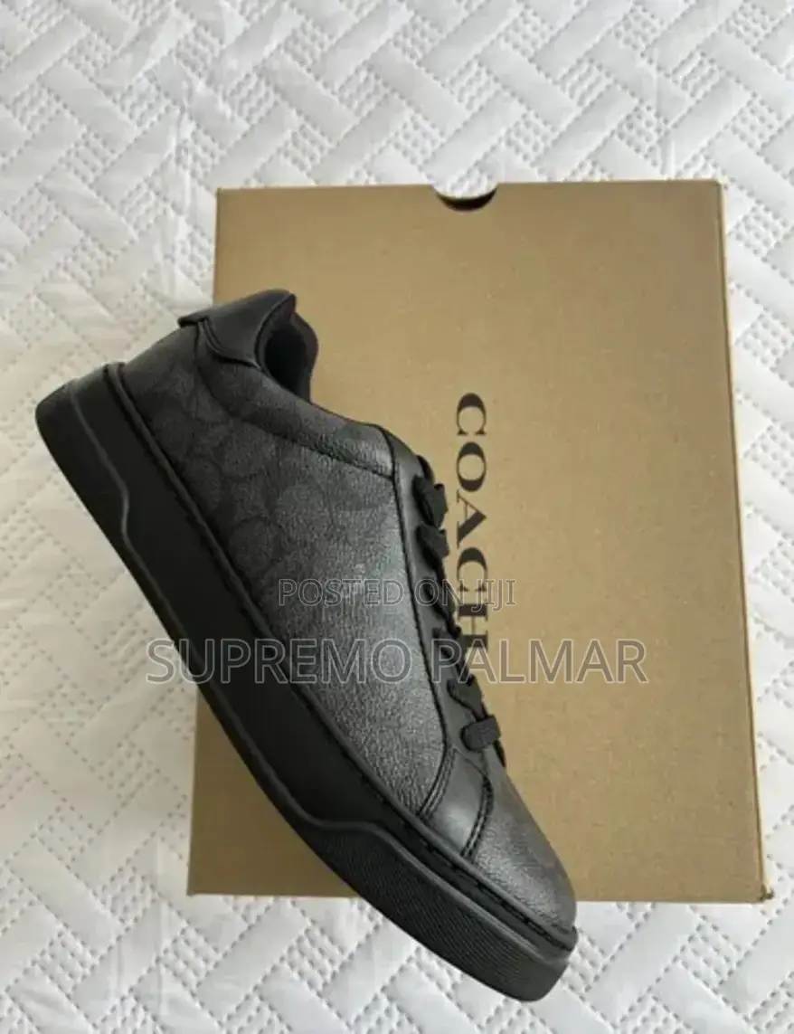 High Line Coach Sneakers – Graphite Black Signature Canvas
