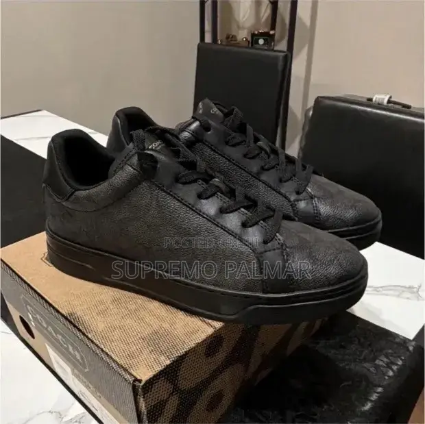 High Line Coach Sneakers – Graphite Black Signature Canvas