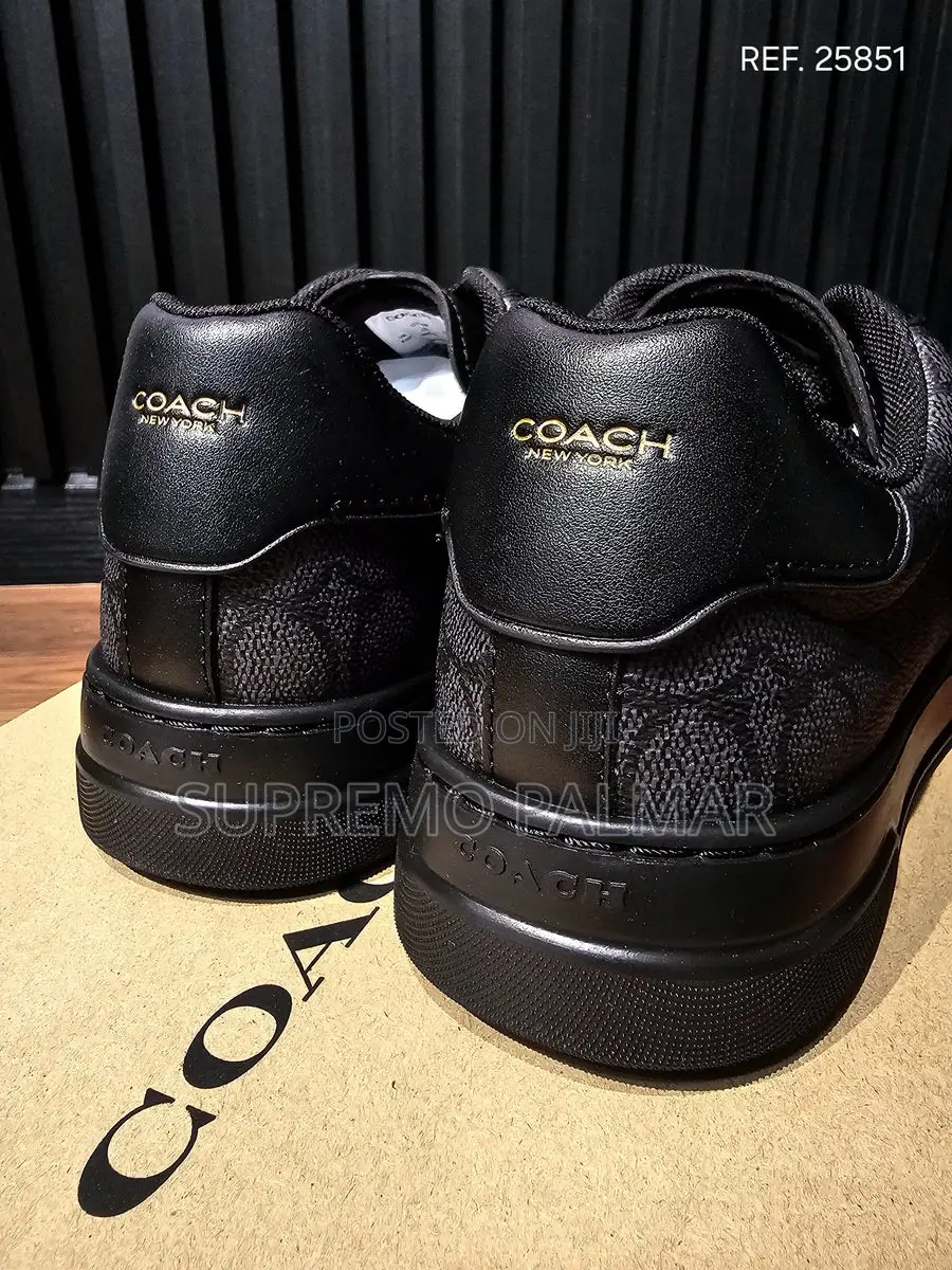 High Line Coach Sneakers – Graphite Black Signature Canvas