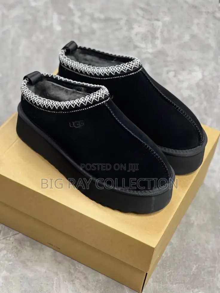 Tazz II Embroidered Suede Slippers Black