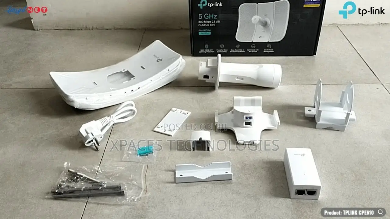 TP-Link CPE610 5GHz Outdoor CPE, 300Mbps, 23dBi High-Gain