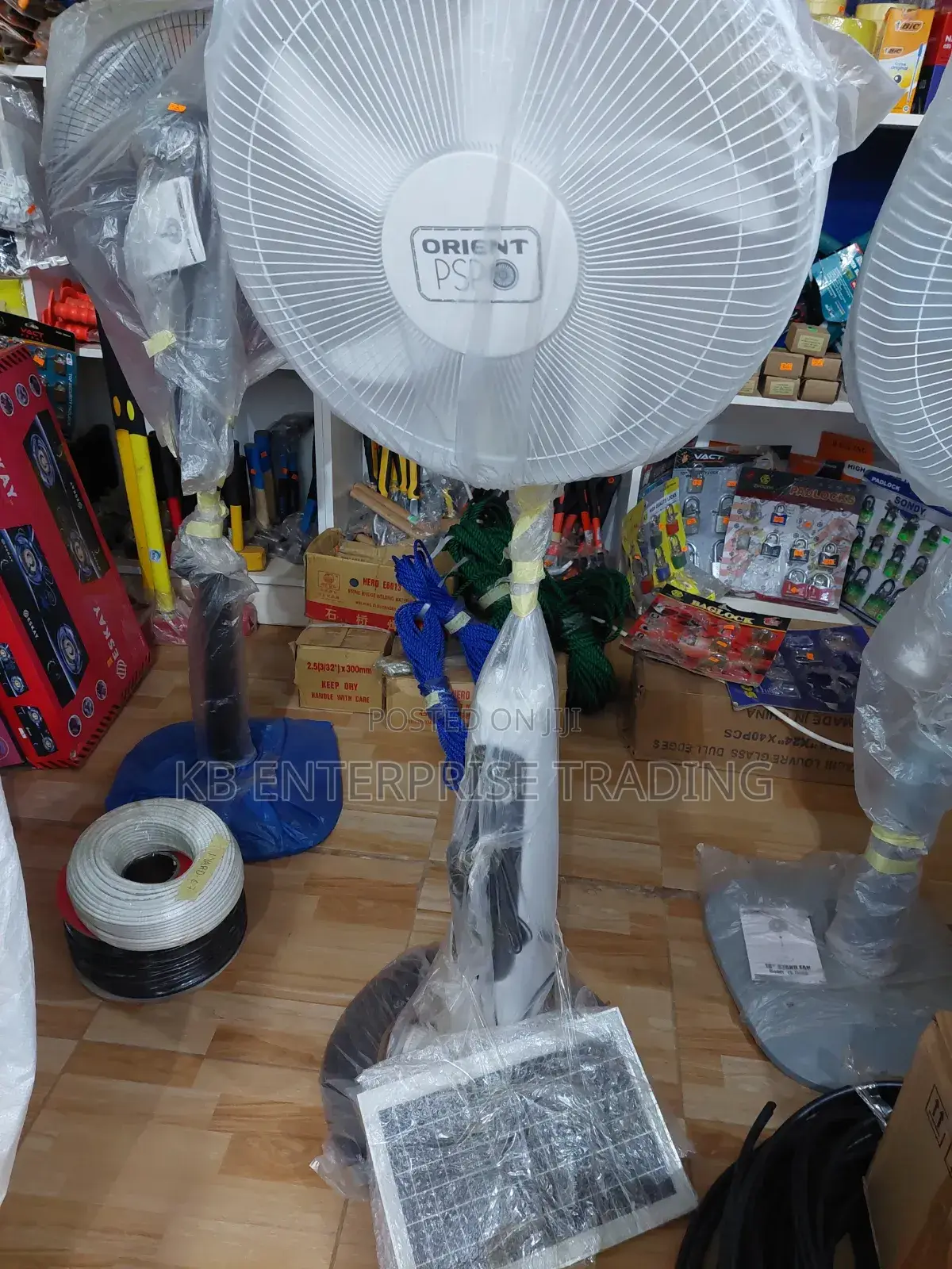 Solar and Electric Fan