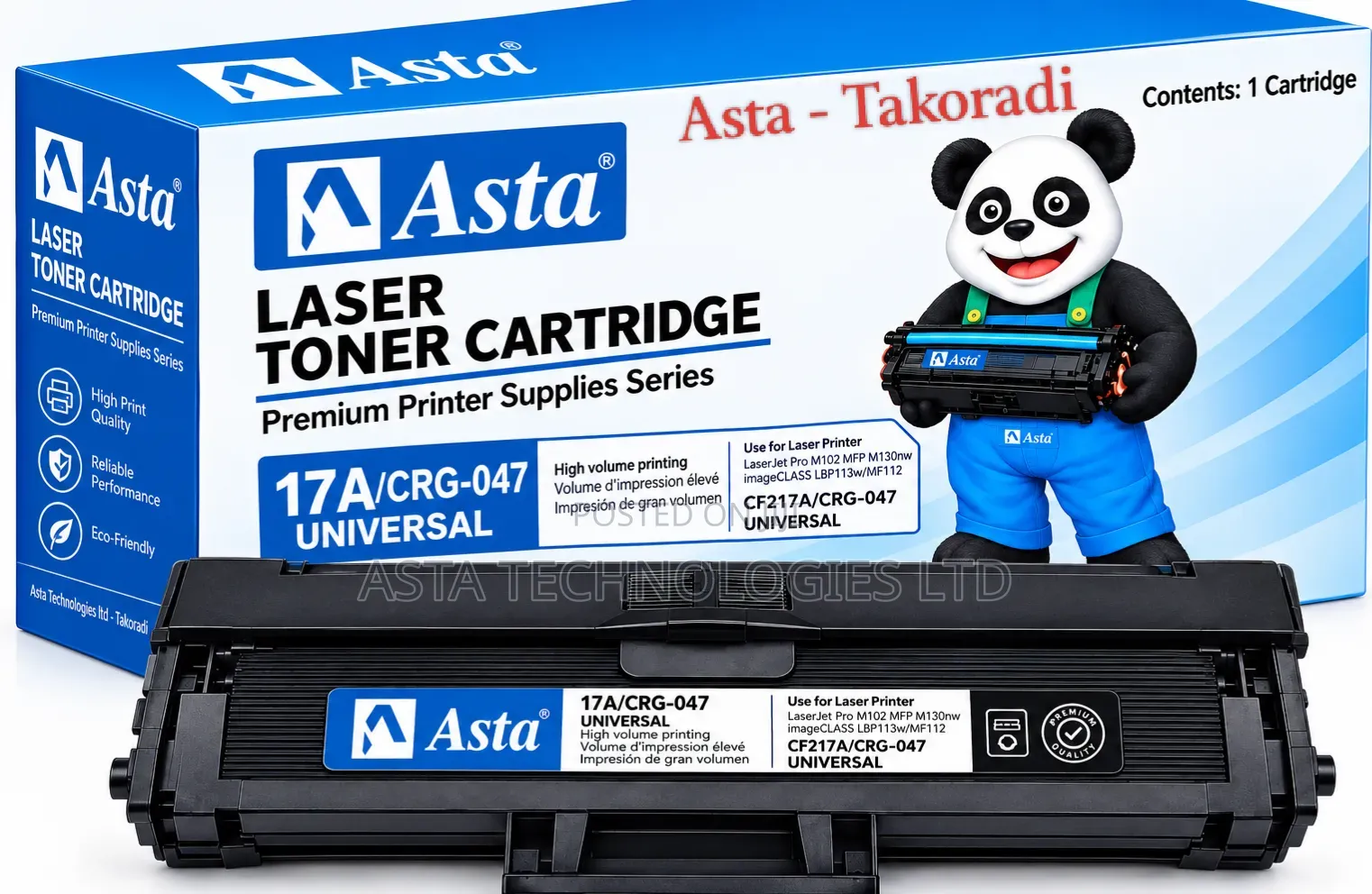 Asta Laser Toner Cartridge - 17a (CF217A)