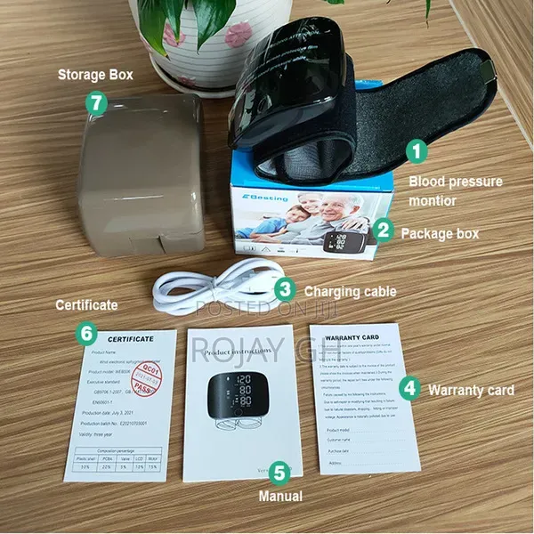 Automatic Rechargeable Digital Touch Screen Wrist Type BP Machine