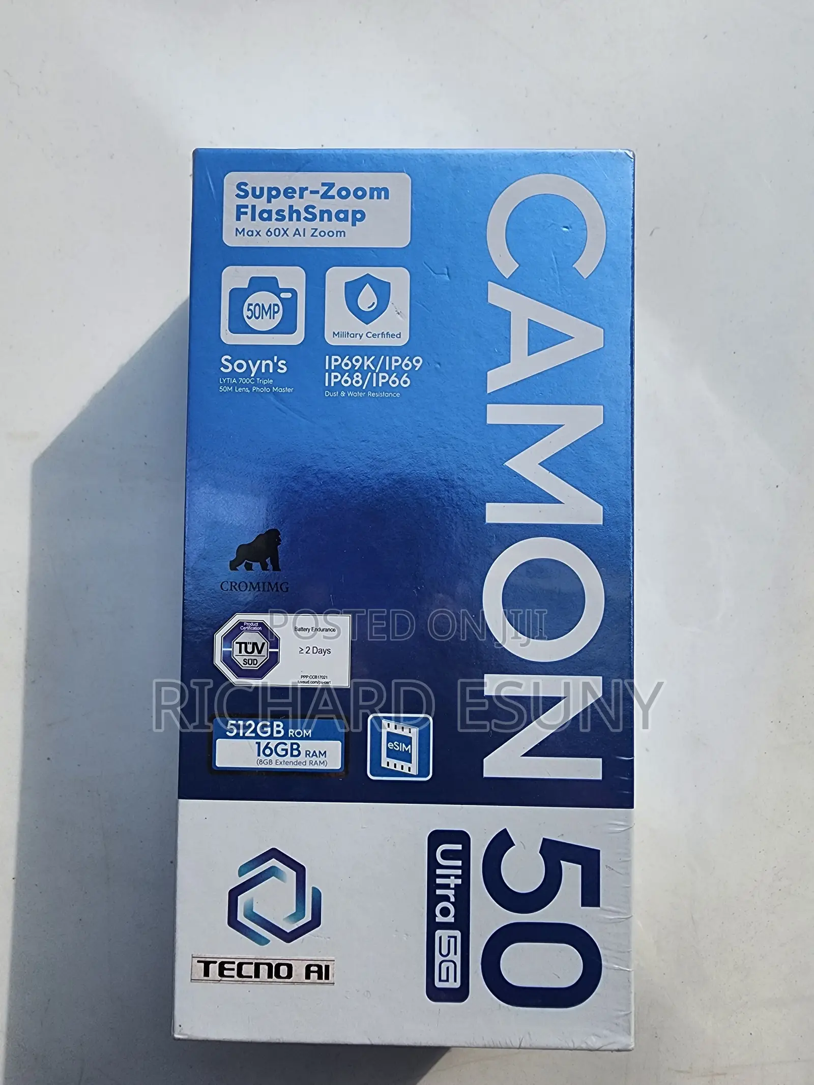 New Tecno Camon 50 Ultra 512 GB Black