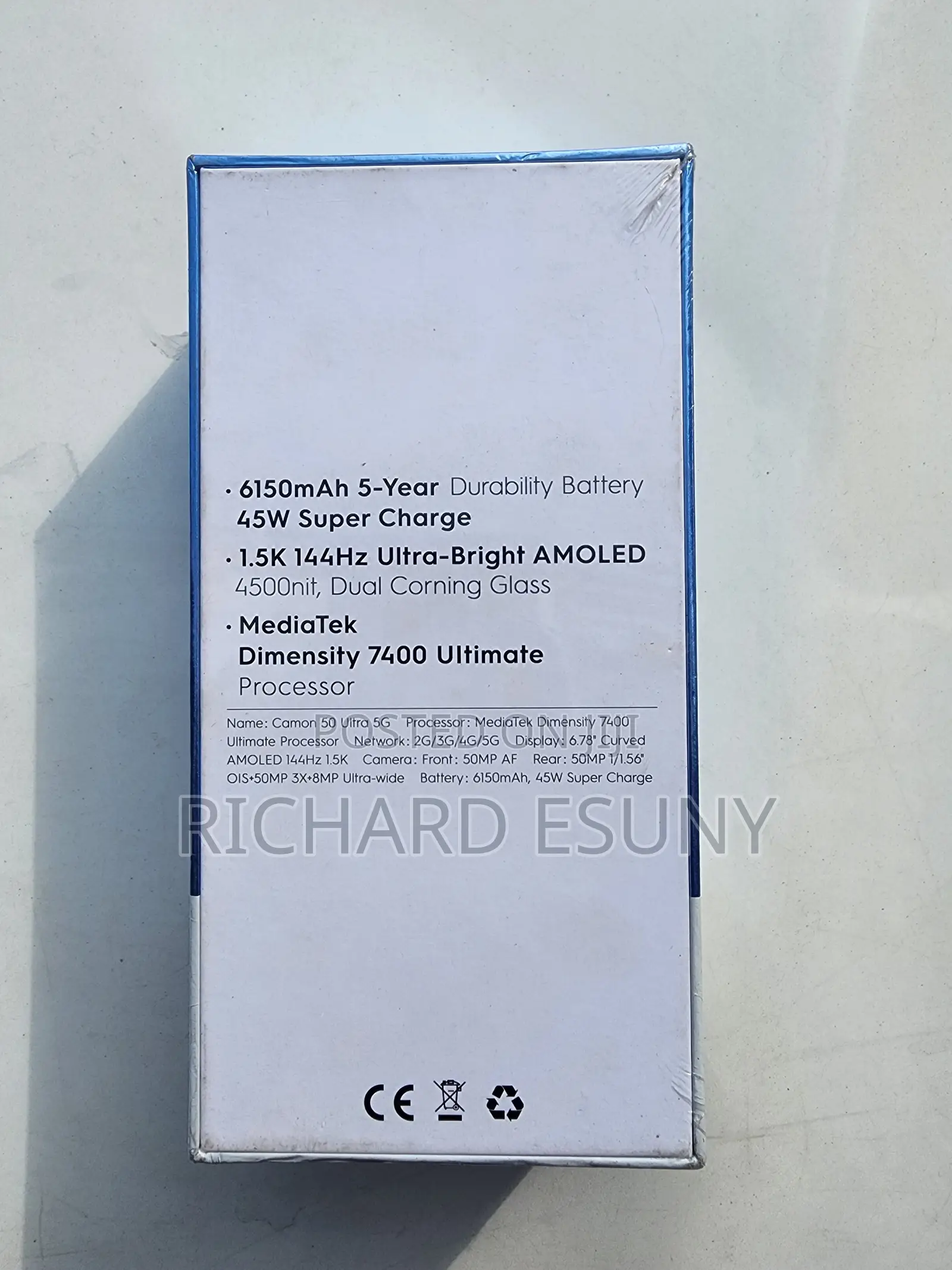 New Tecno Camon 50 Ultra 512 GB Black