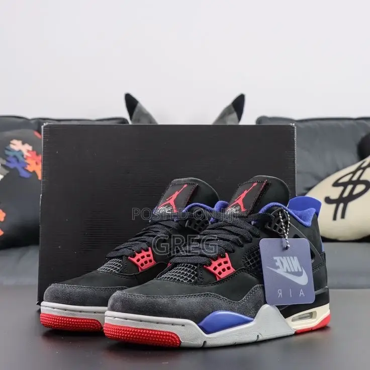 Jordan 4 (Black,red and Blue)