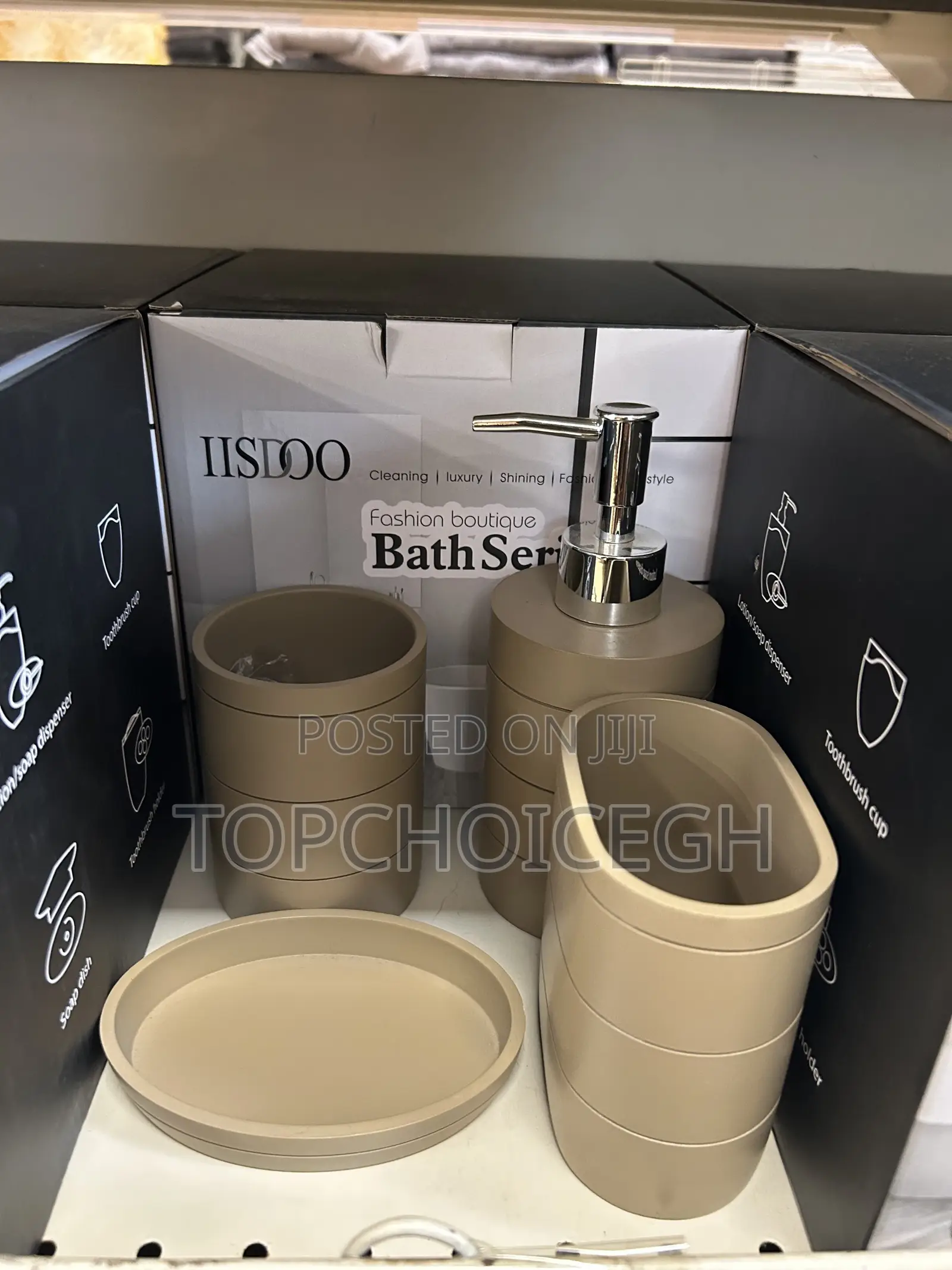 Luxury Soap Dispenser Toothbrush Holder Set for Bathroom