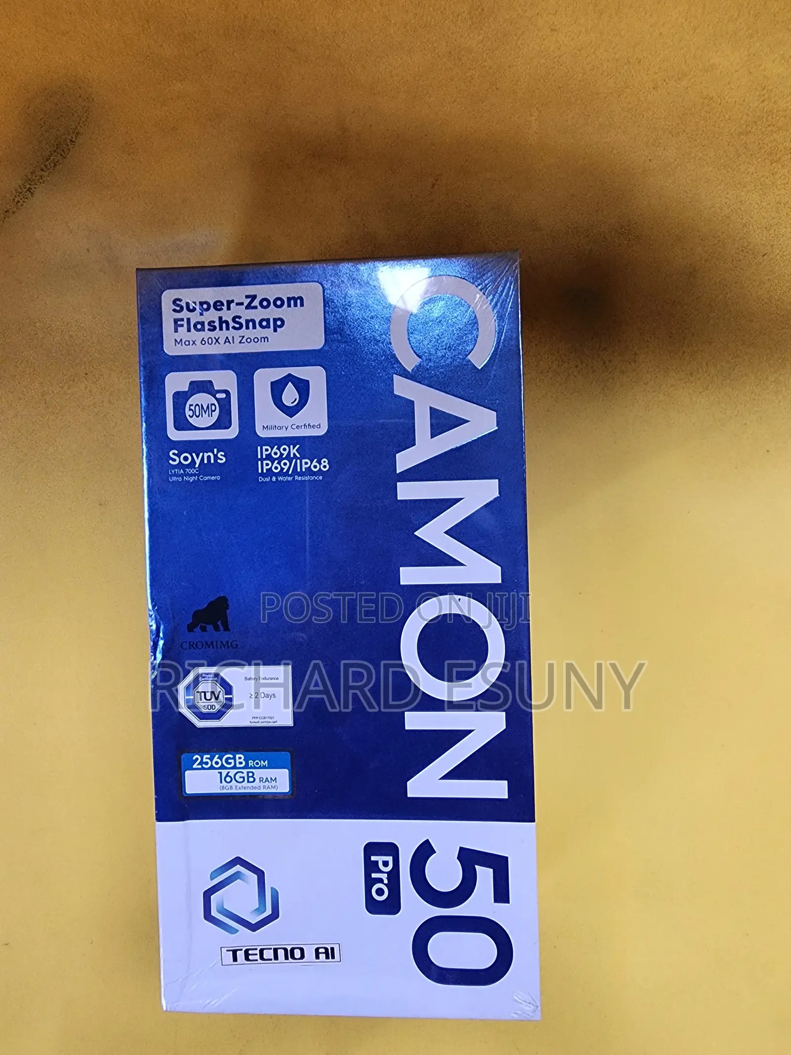 New Tecno Camon 50 Pro 256 GB Black
