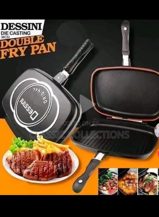 Non-Stick Double-Sided Grill Fry Pan-36cm