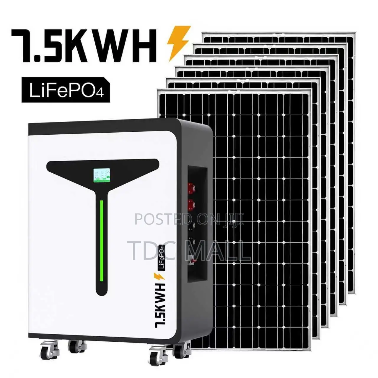 7.68Kwh LifeP04 All-in-One Solar Energy Storage + 5 Panels