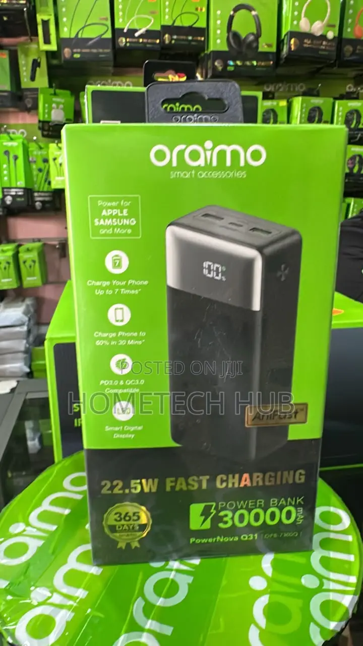 Oraimo 30,000mmah Capacity Powerbank