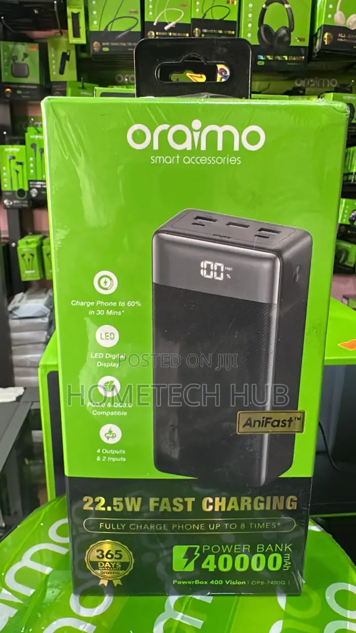 Oraimo 40,000 Mah Capacity Powerbank