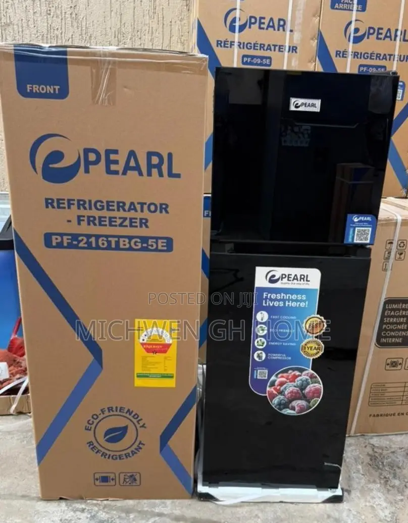 Pearl Fridge 262L With Glass/Mirror Design PF-370