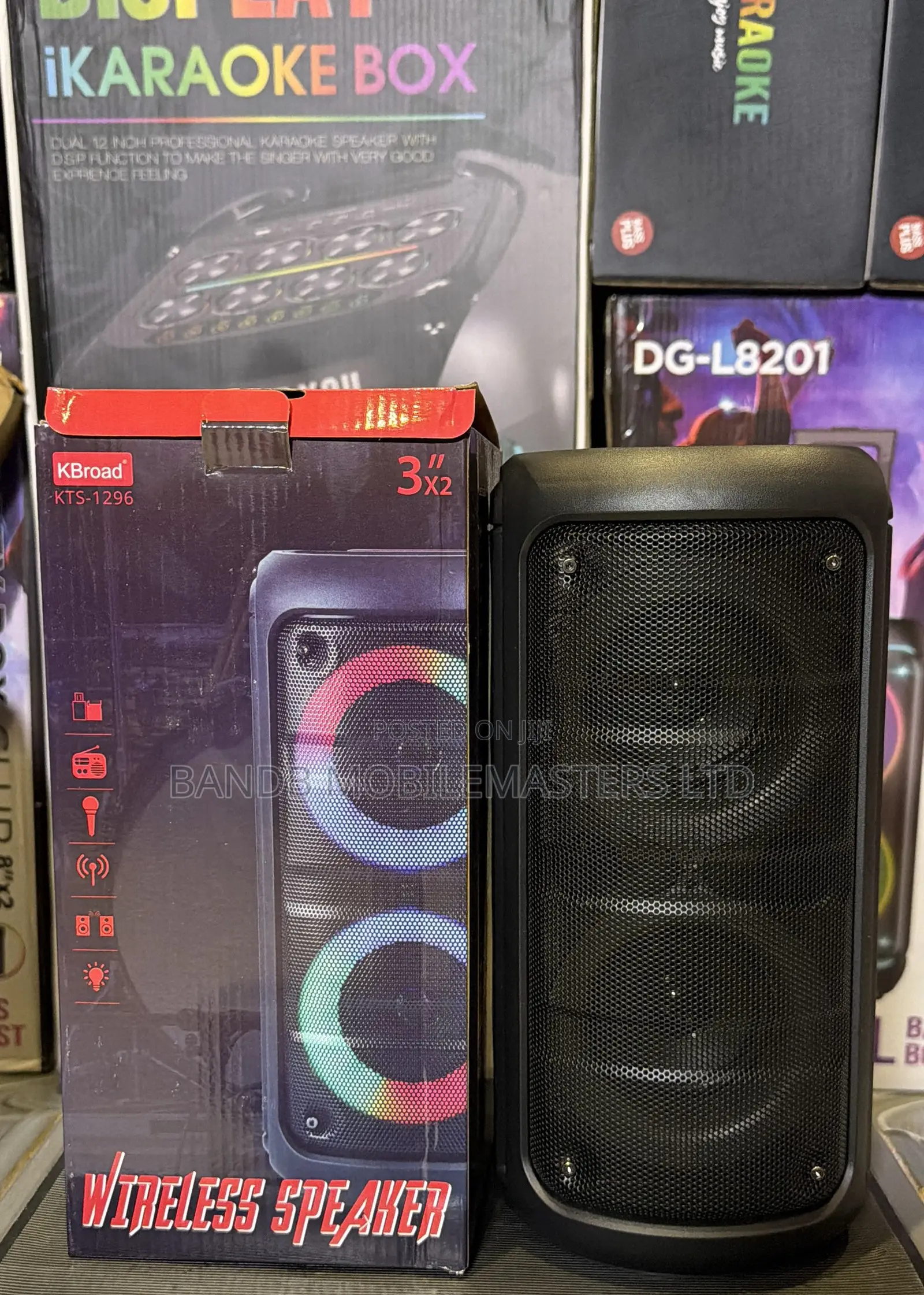 KBroad Wireless Speaker –Bluetooth, FM, USB, TF, RGB Lights