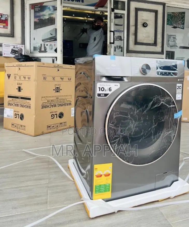 Super Classic TCL 10.5kg Front Load Washing Machine(Sliver).