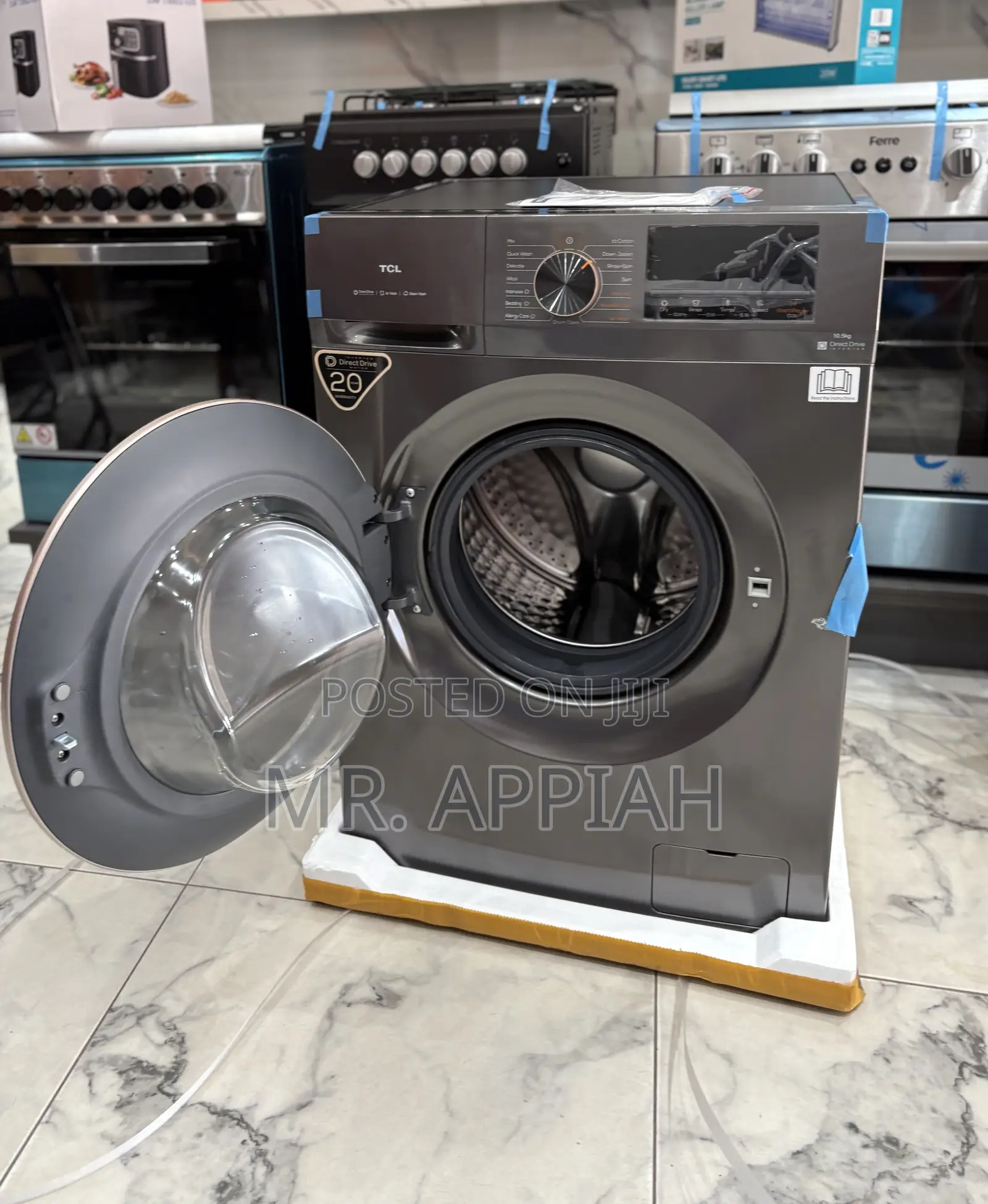 Get Classic TCL 10.5kg Full Automatic Washing Machine(Gray)Silver 
