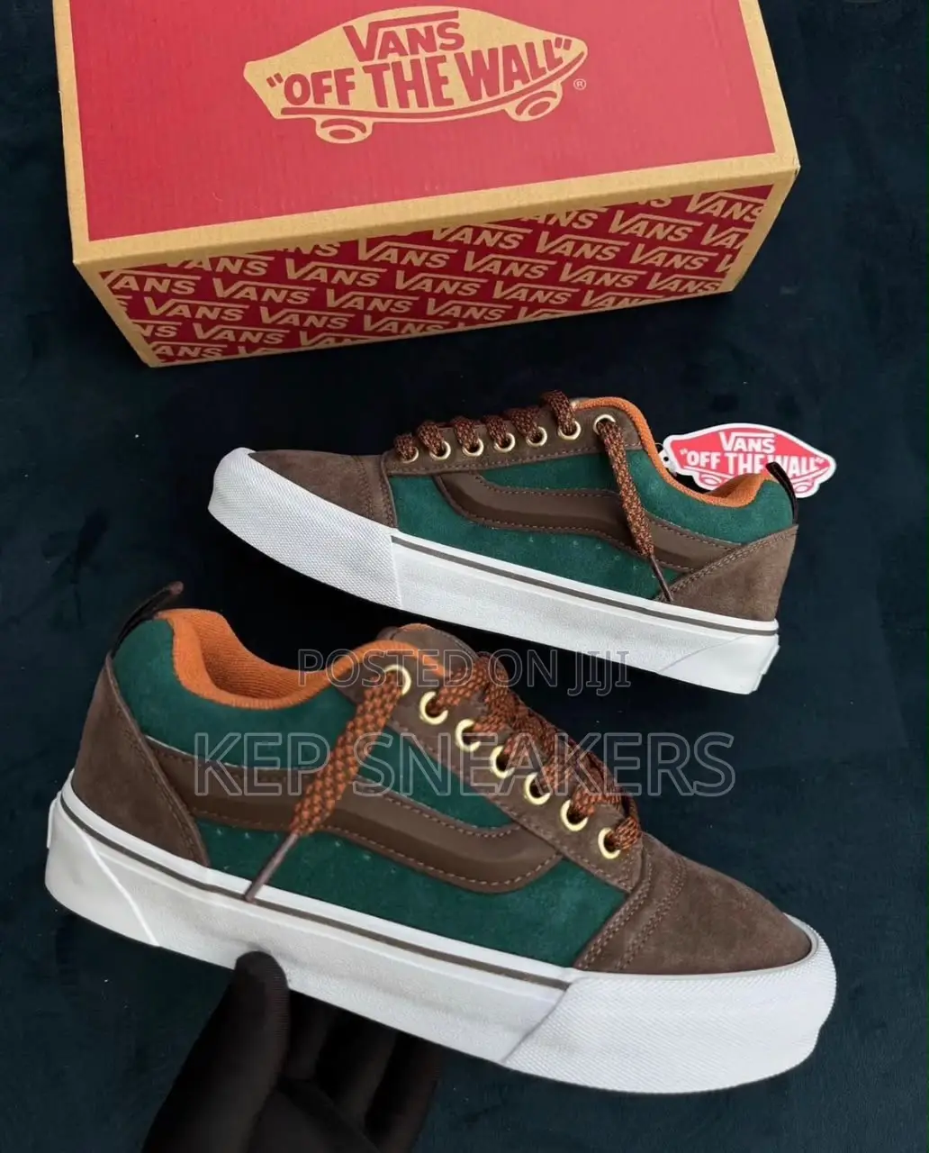 Vans Knu Skool Suede Brown and Green Colorway