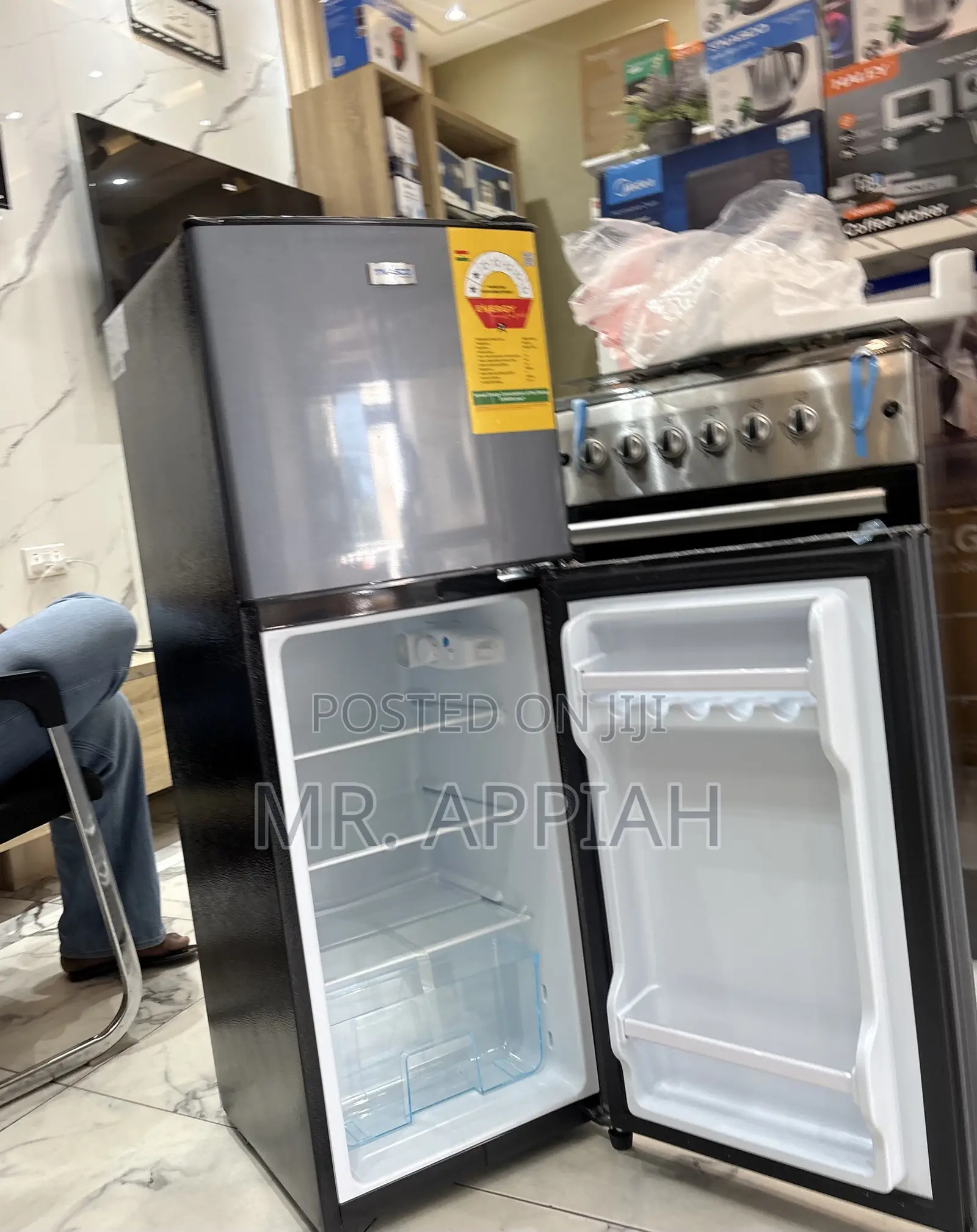 Choose Premium Nasco NASF2-13FL Top Mount Freezer Fridge(Gray)