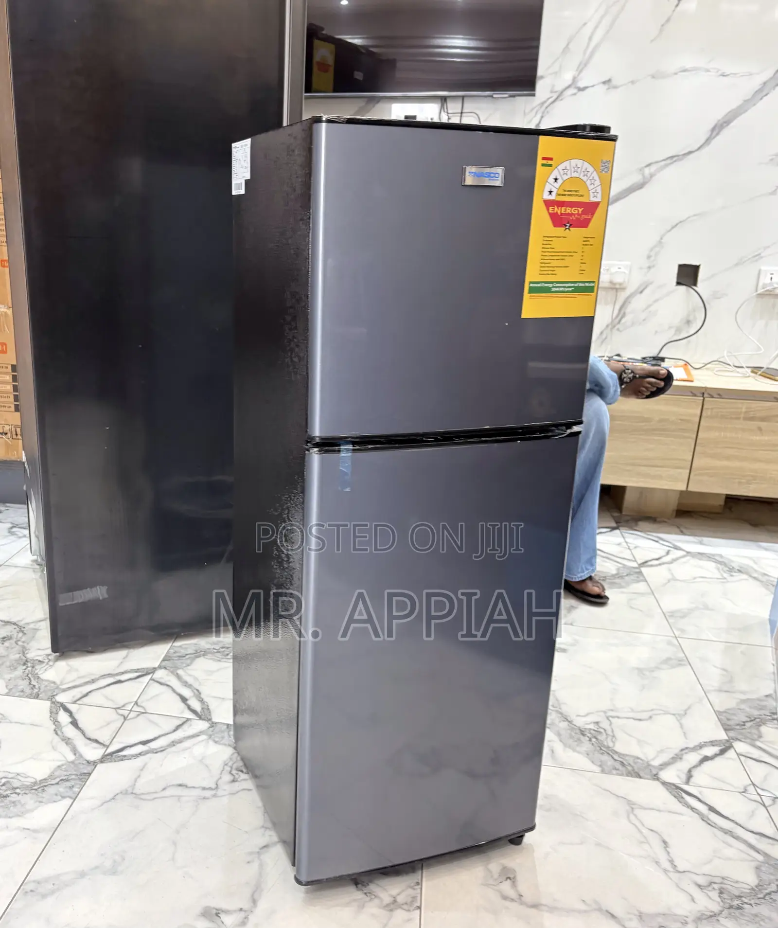 Purchase Unique Nasco Top Mount Freezer Fridge(Gray)