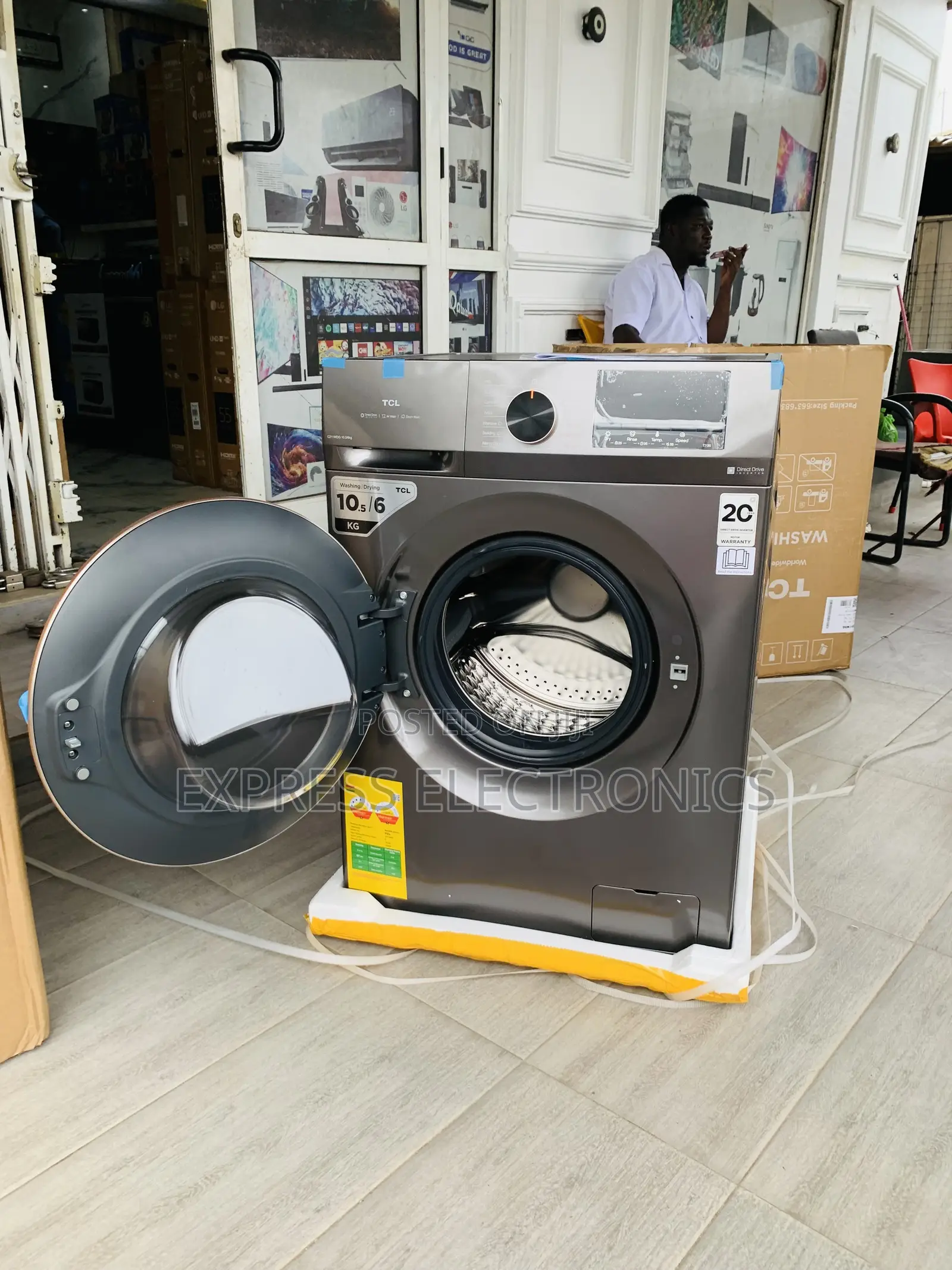 Limited Stock TCL Washing Machine TWF105-C20-10.5kg DD Inverter Washer