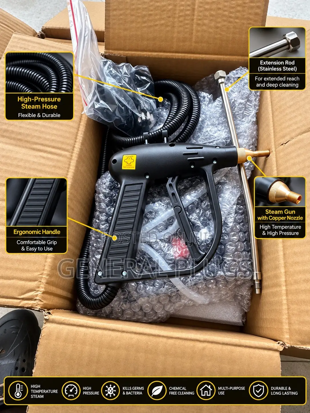 Hot Steam Care Machine Offers Deep Cleaning for Cars , AC, Kitchen Etc