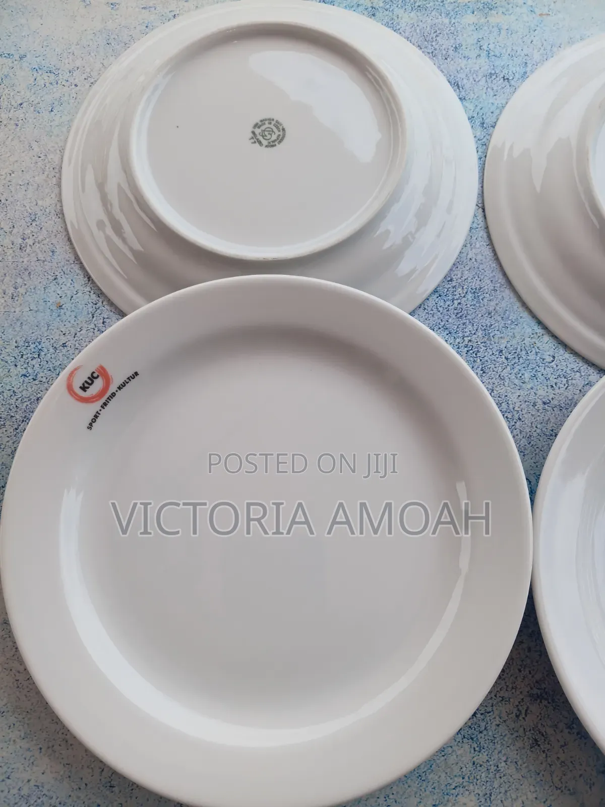 A White Ceramic or Porcelain Plate.