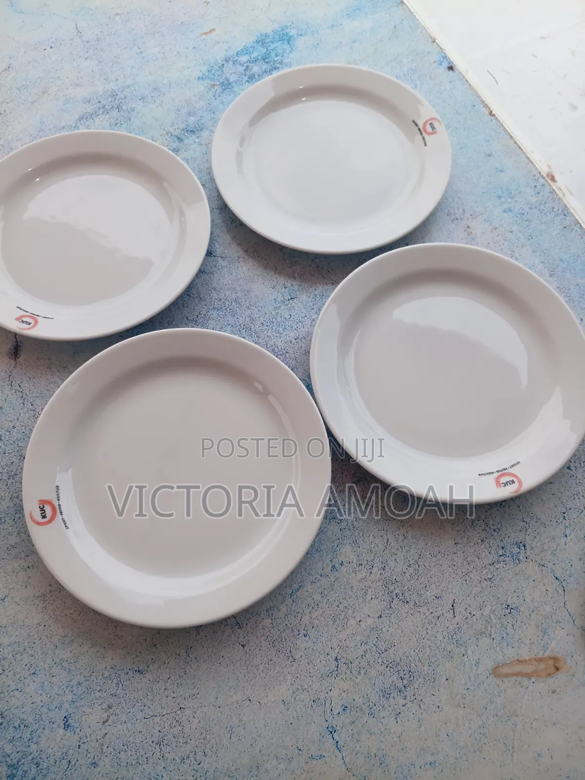 A White Ceramic or Porcelain Plate.