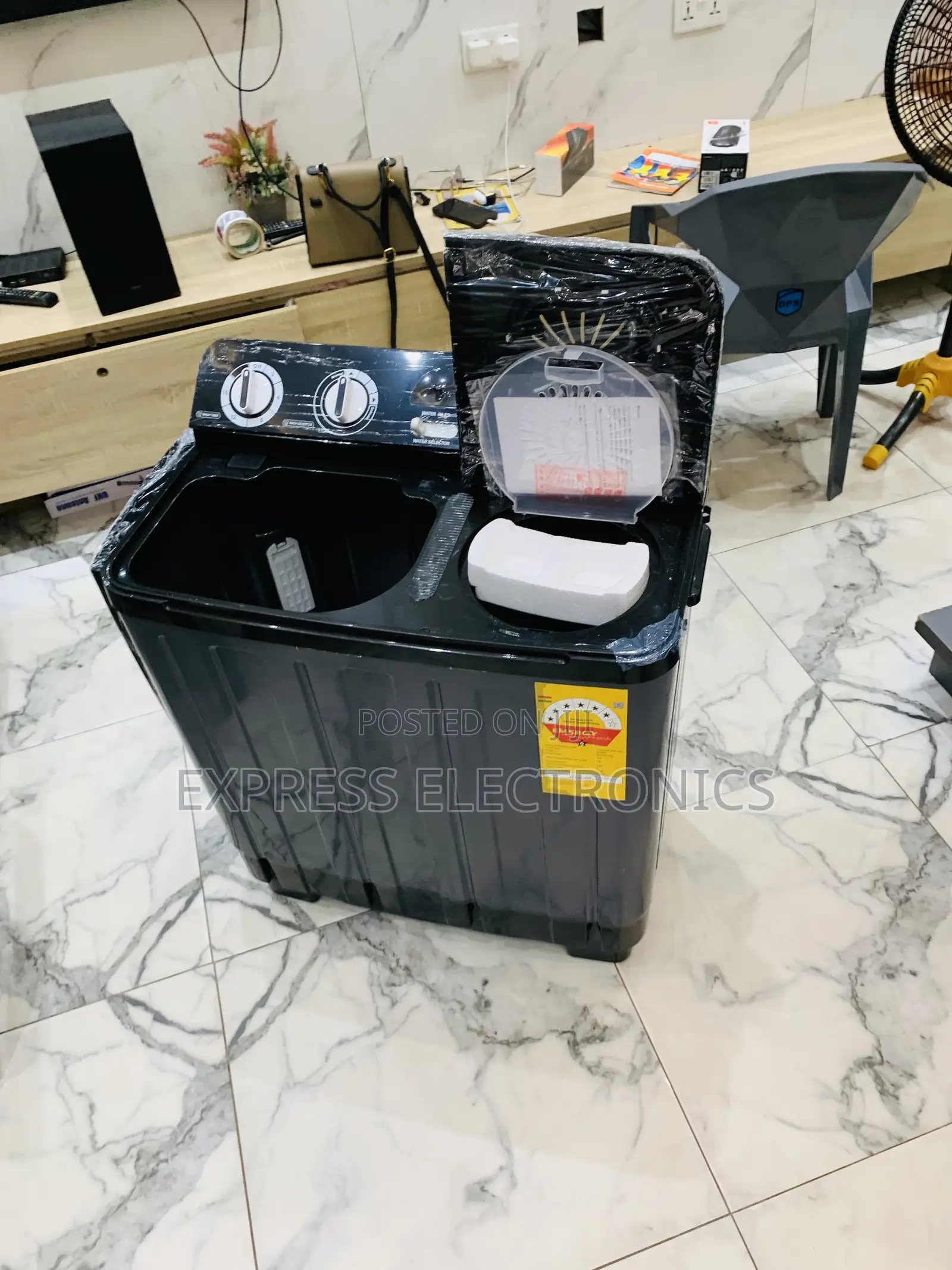 Brand New Nasco 7kg Black Semi-Auto Twin Tub WM (Model:NAS-07-Tw)