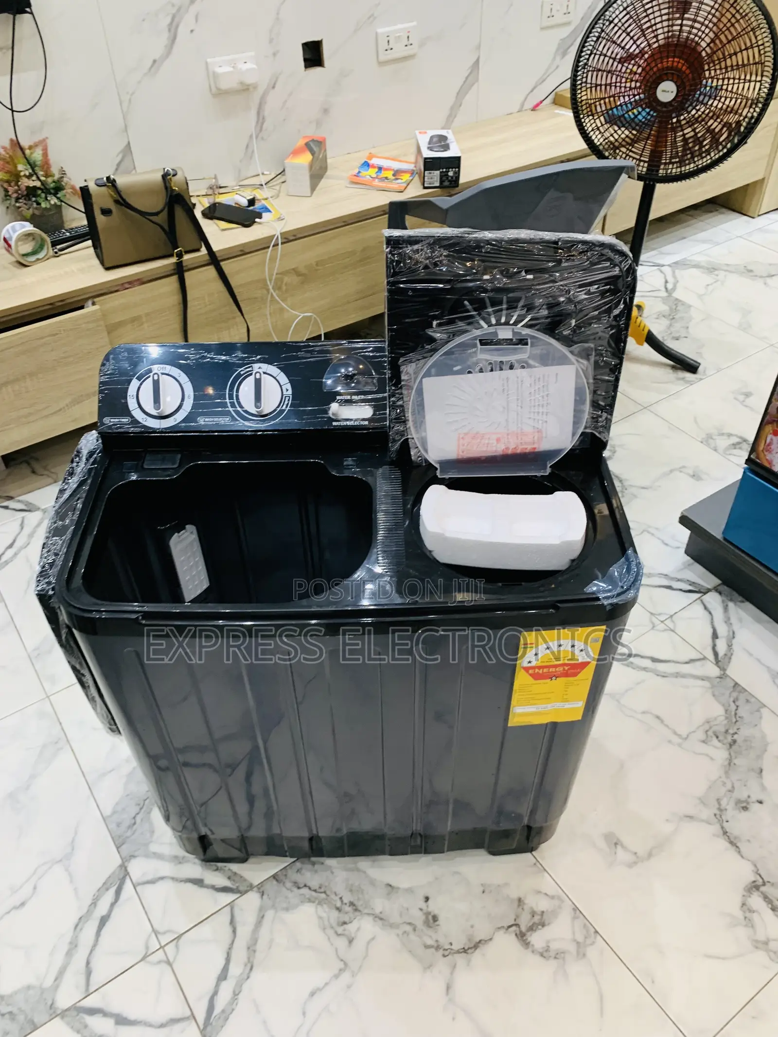 Brand New Nasco 7kg Black Semi-Auto Twin Tub WM (Model:NAS-07-Tw)