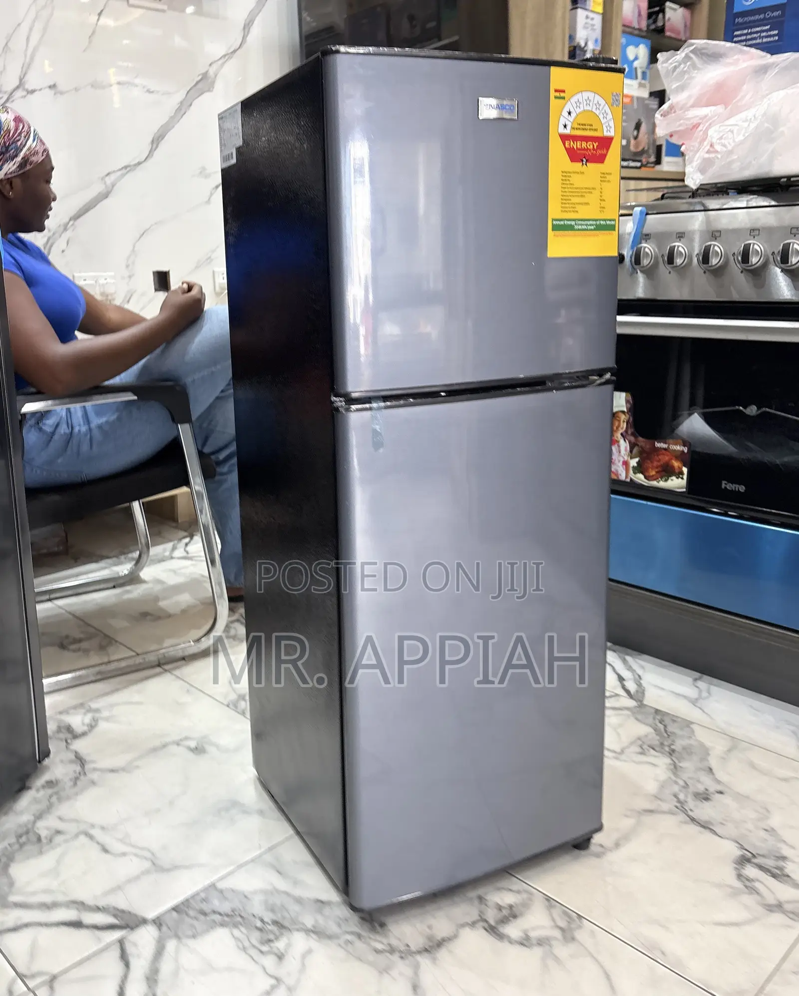 Purchase Classic Nasco NASF2-13FL 2 Door Fridge(Dark Gray) 