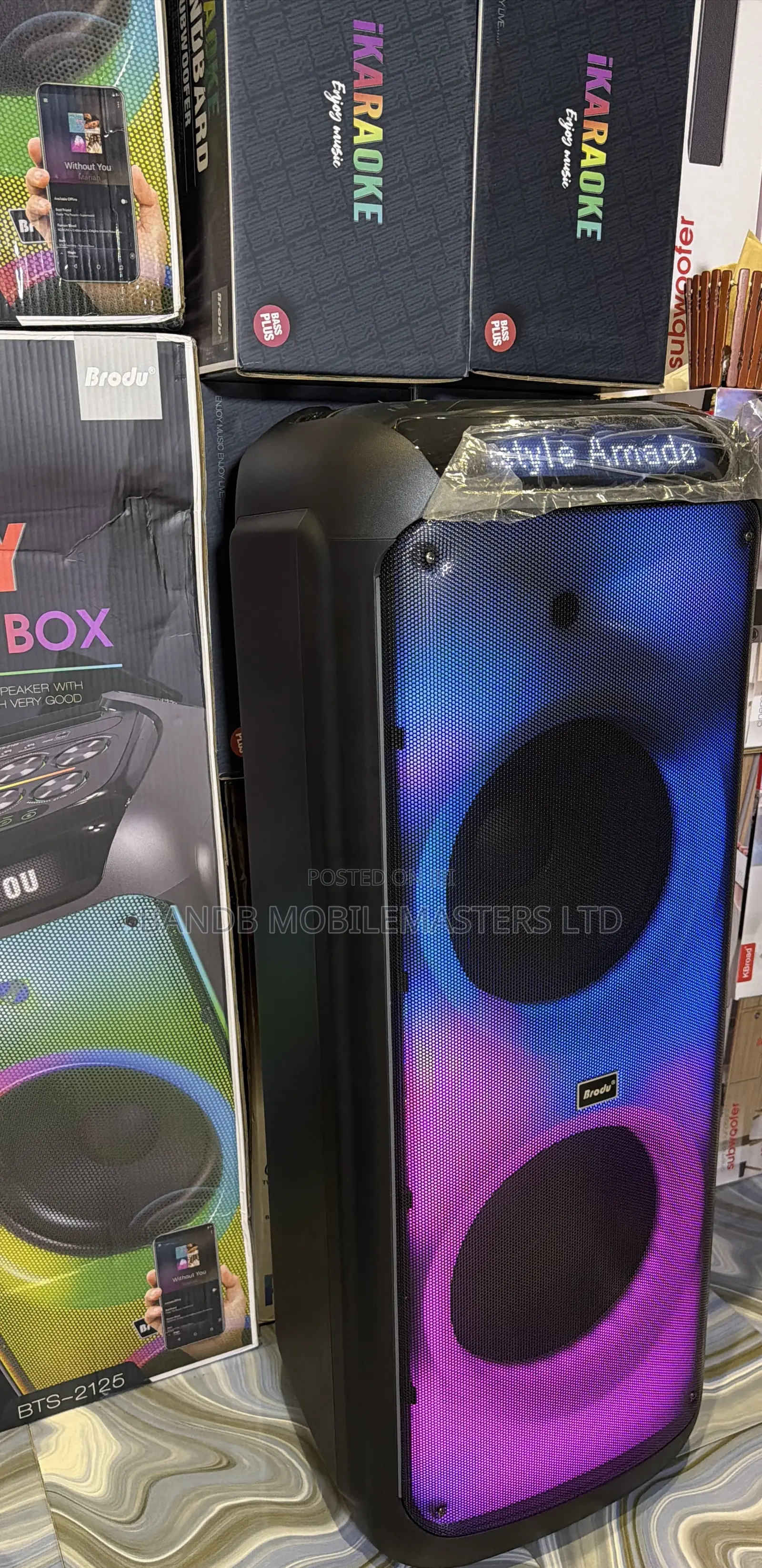 Very Big 12-Inch Party Speaker brodu BTS-2125 | 2 Wireless Mics