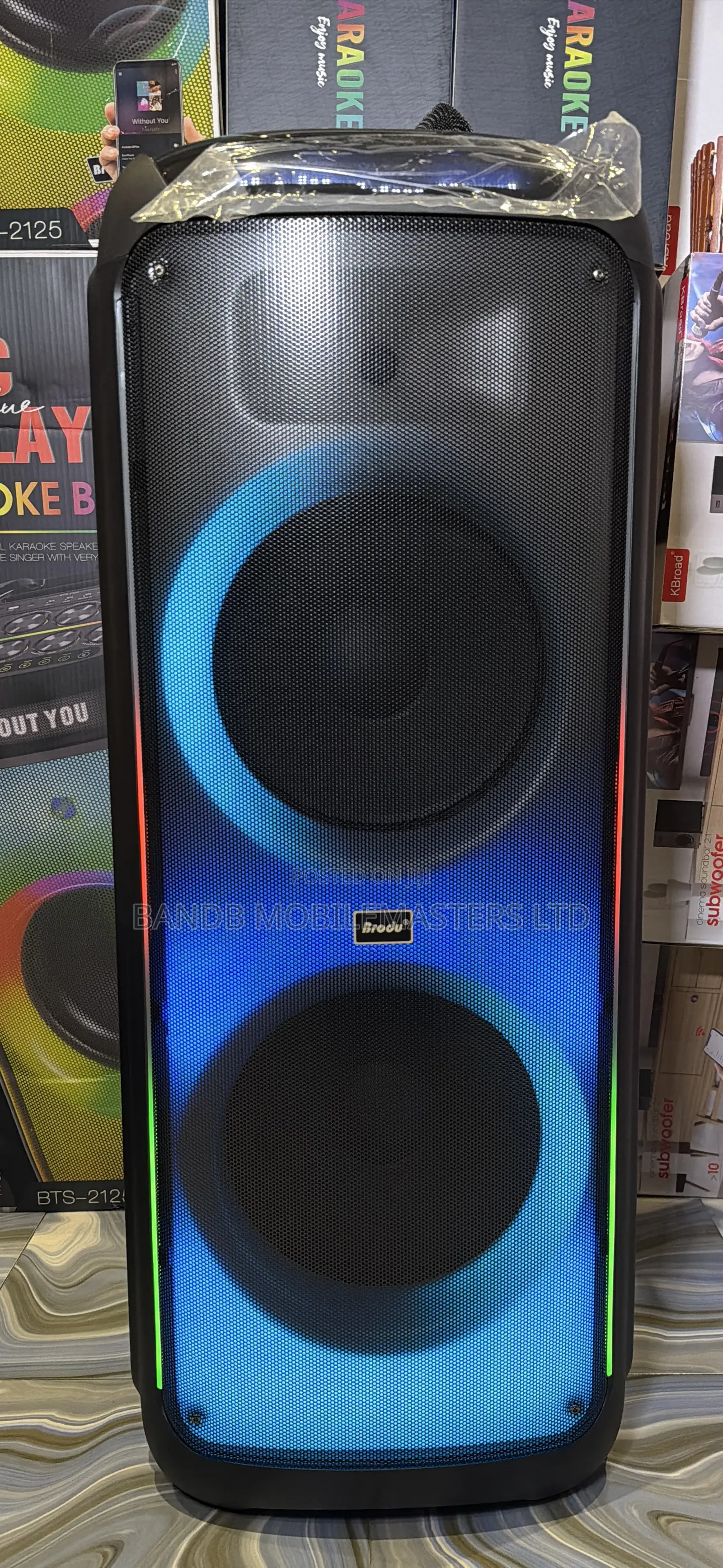 Very Big 12-Inch Party Speaker brodu BTS-2125 | 2 Wireless Mics