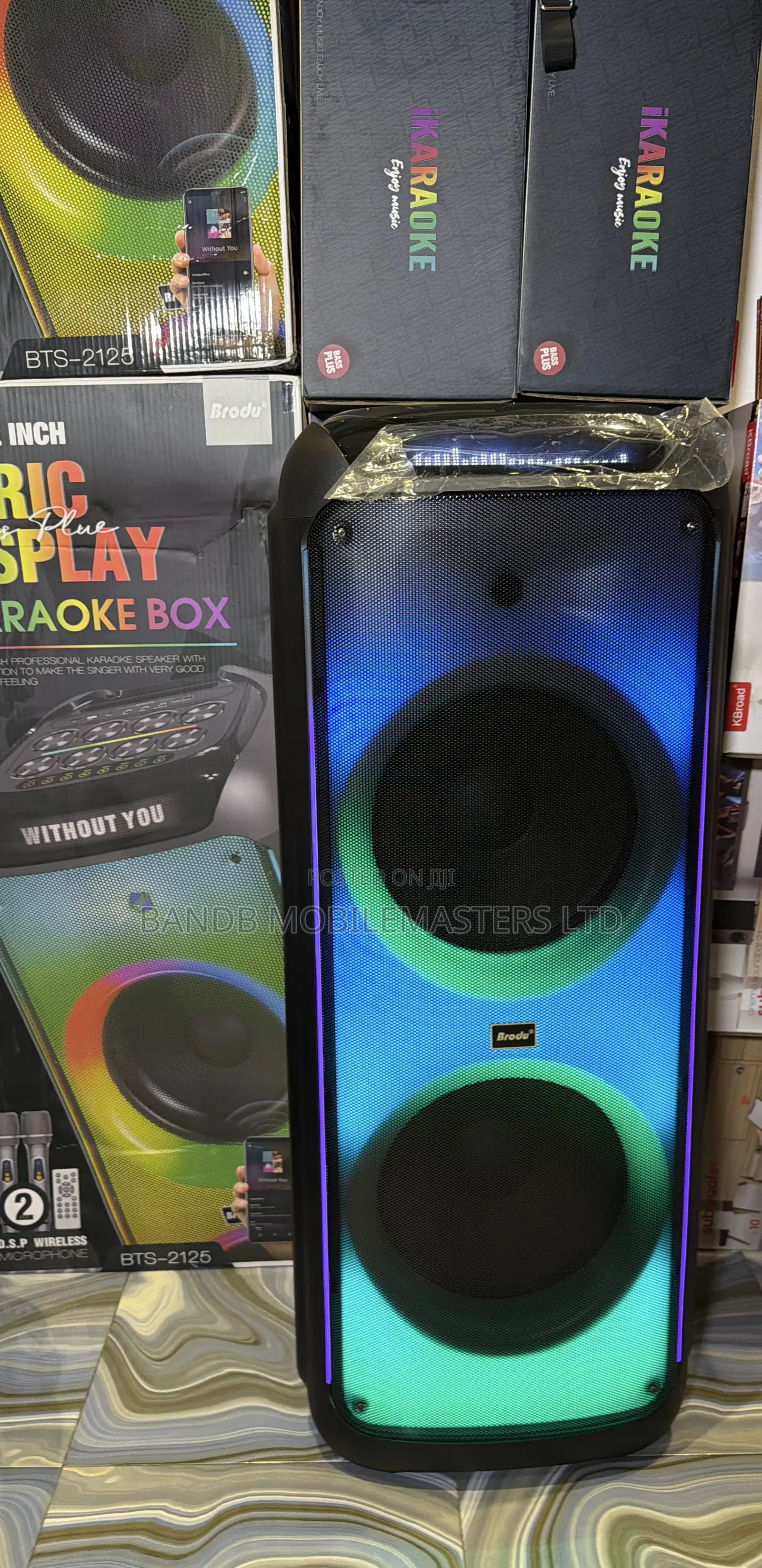 Very Big 12-Inch Party Speaker brodu BTS-2125 | 2 Wireless Mics