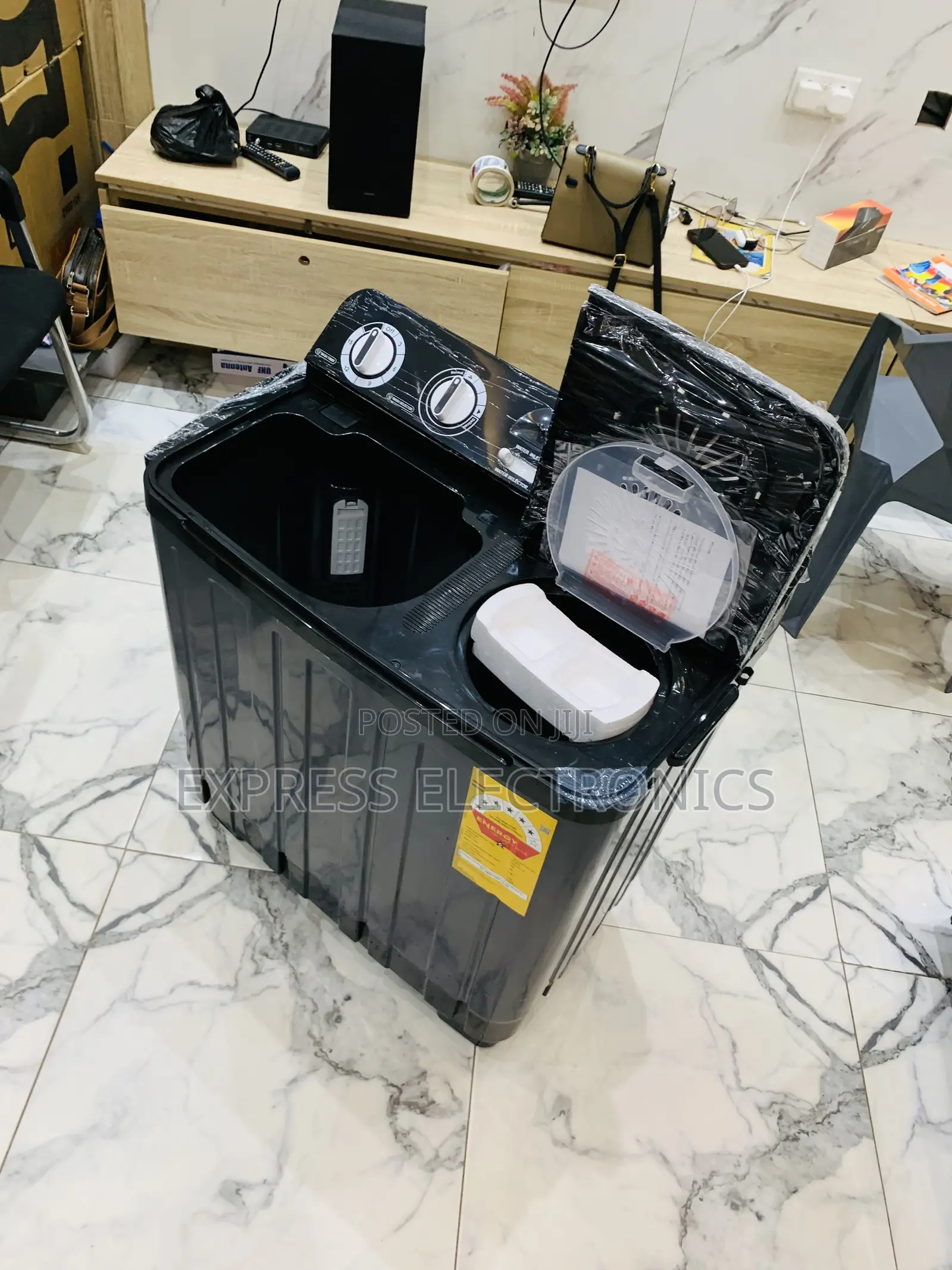 Hot  Deals Nasco 7kg Black Semi-Auto Twin Tub WM (Model:NAS-07-Tw)