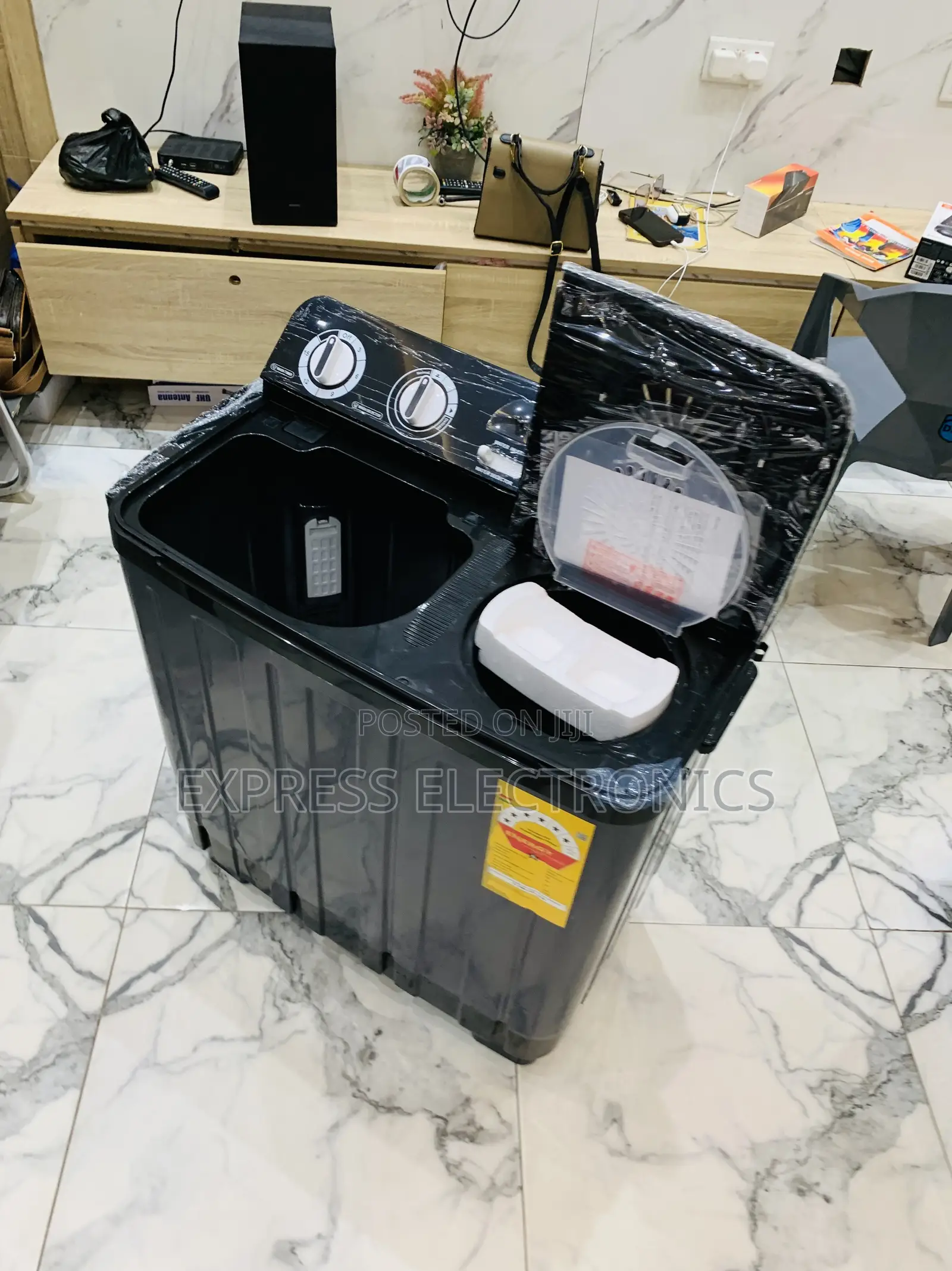 Zealous Sleek Nasco 7kg Black Semi-Auto Twin Tub WM (Model:NAS-07-Tw)