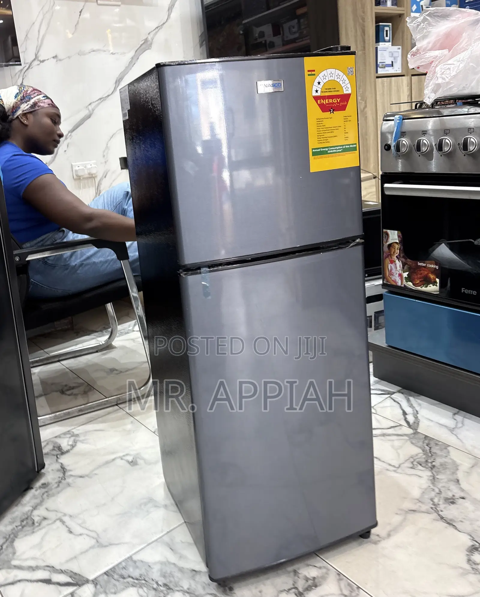 Choose Premium Nasco 2 Door Refrigerator(Gray) NASF2-13FL